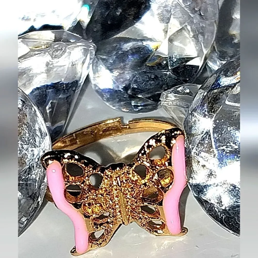 Super cute girls jeweled adjustable ring